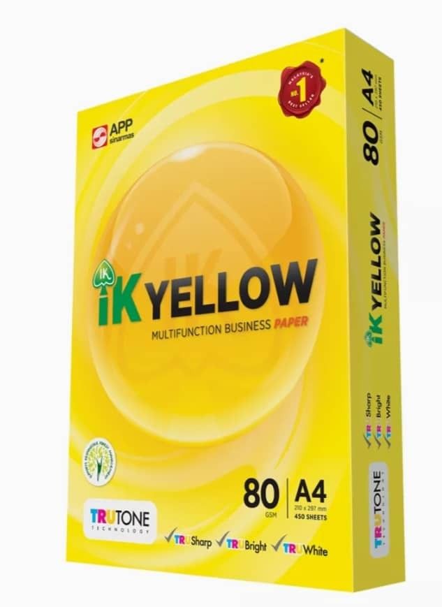 IK Yellow A4 80gsm 450 Sheet
