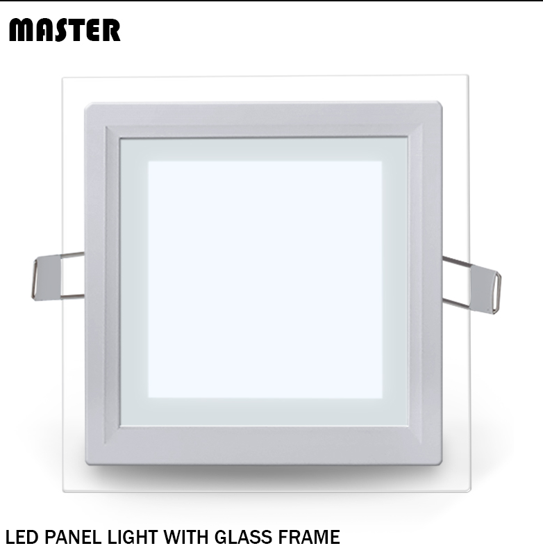 MASTERCO RECESSED LED PANEL DOWNLIGHT WITH GLASS FRAME (SQUARE)