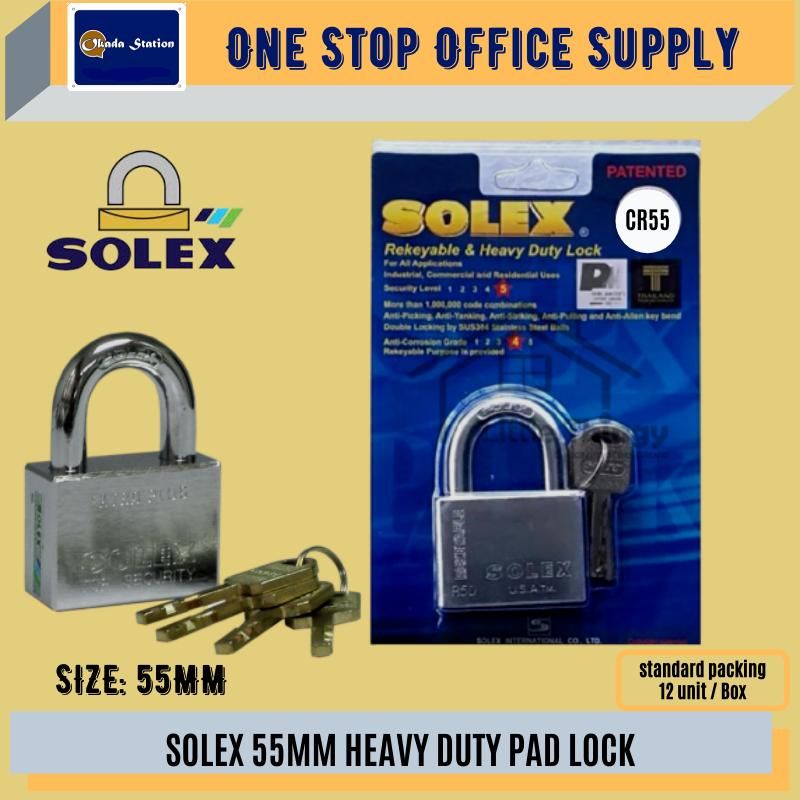 SOLEX 55MM HEAVY DUTY PAD LOCK /Solex /Padlock /Heavy Duty Padlock /55mm /Solex Lock /Solex Heavy Duty Pad Lock