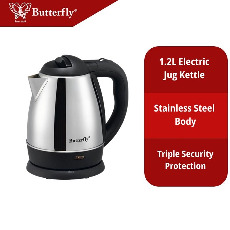 Genuine Malaysia - Butterfly 1.2L Electric Jug Kettle BJK-3812SS