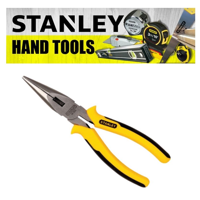 STANLEY 6' LONG NOSE PLIERS 8' PLIERS HD LONG NOSE CARBON STEEL POLISHED