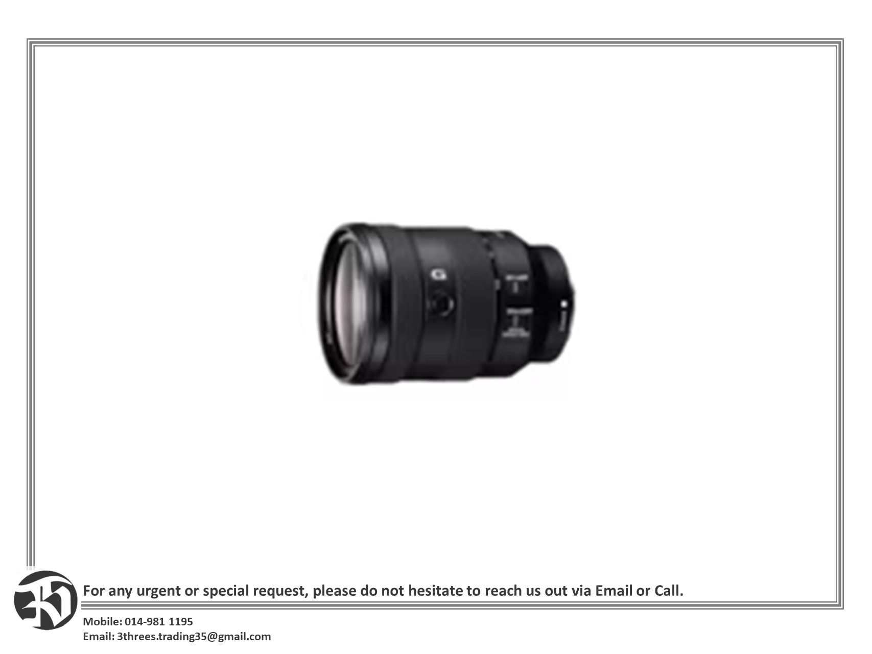Sony FE 24-105mm F/4 G OSS Lens (SEL24105G)