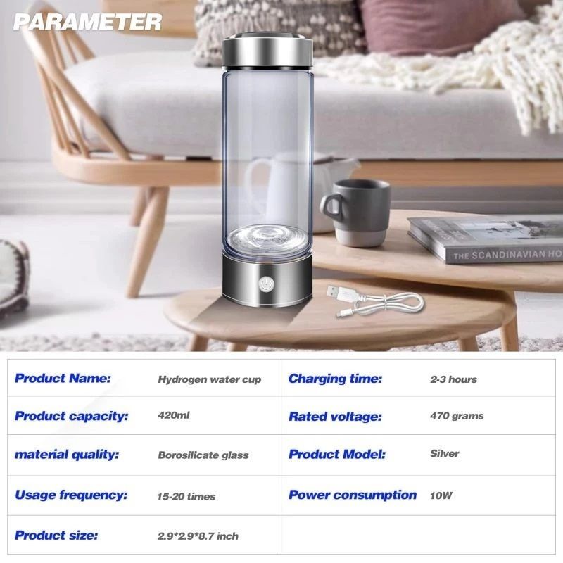 Hydrogen Water Bottle 3Min Quick Electrolysis Real 8032ppb Hydrogen Water Machine