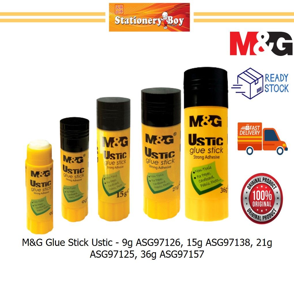 M&G Glue Stick Ustic / Gam - 9g ASG97126, 15g ASG97138, 21g ASG97125, 36g ASG97157