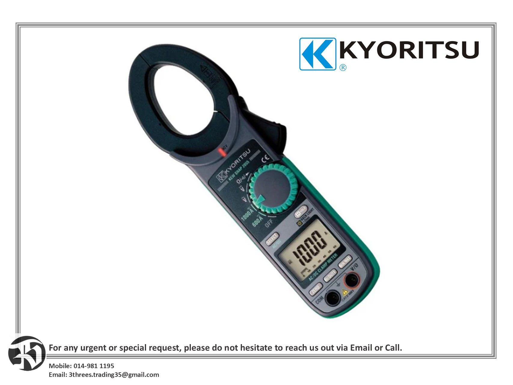 KYORITSU KEW2055 AC/DC Digital Clamp Meters