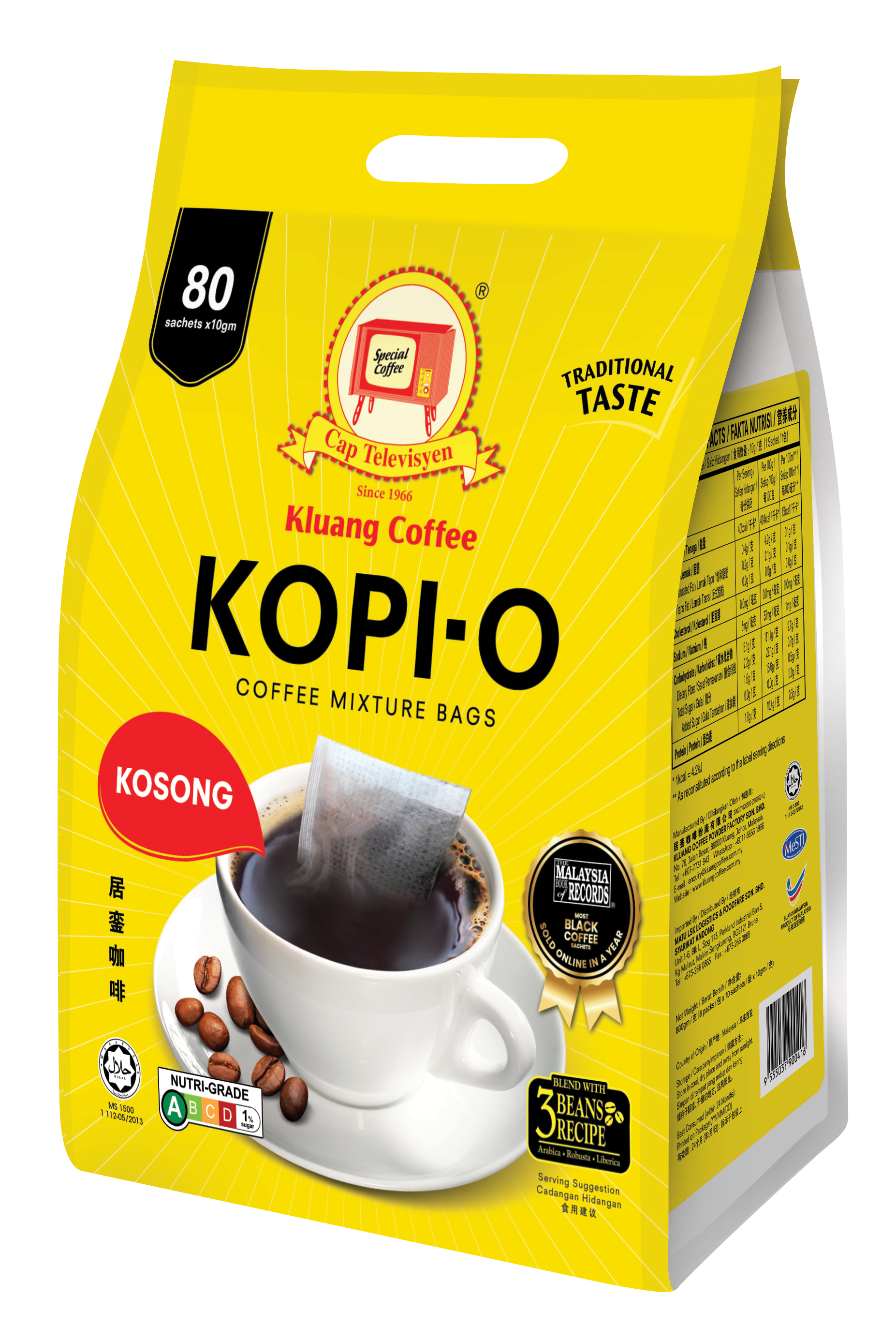 Kopi-O Kosong 80s Eco Pack