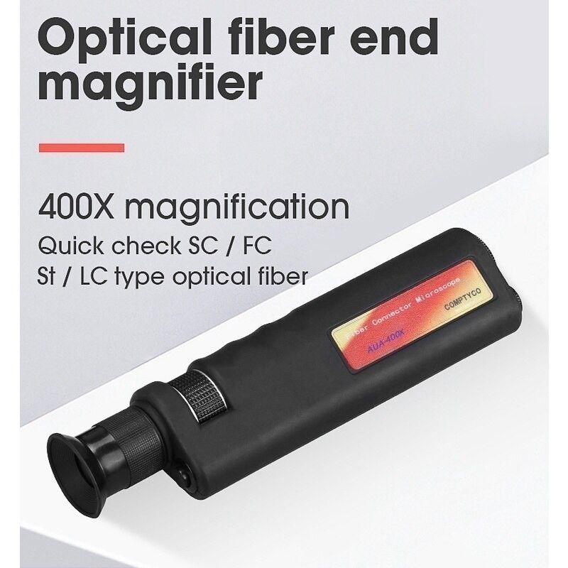 Handheld Optical Fiber End Face Magnifier 400X Multiples Fiber Inspection Microscope OFM101