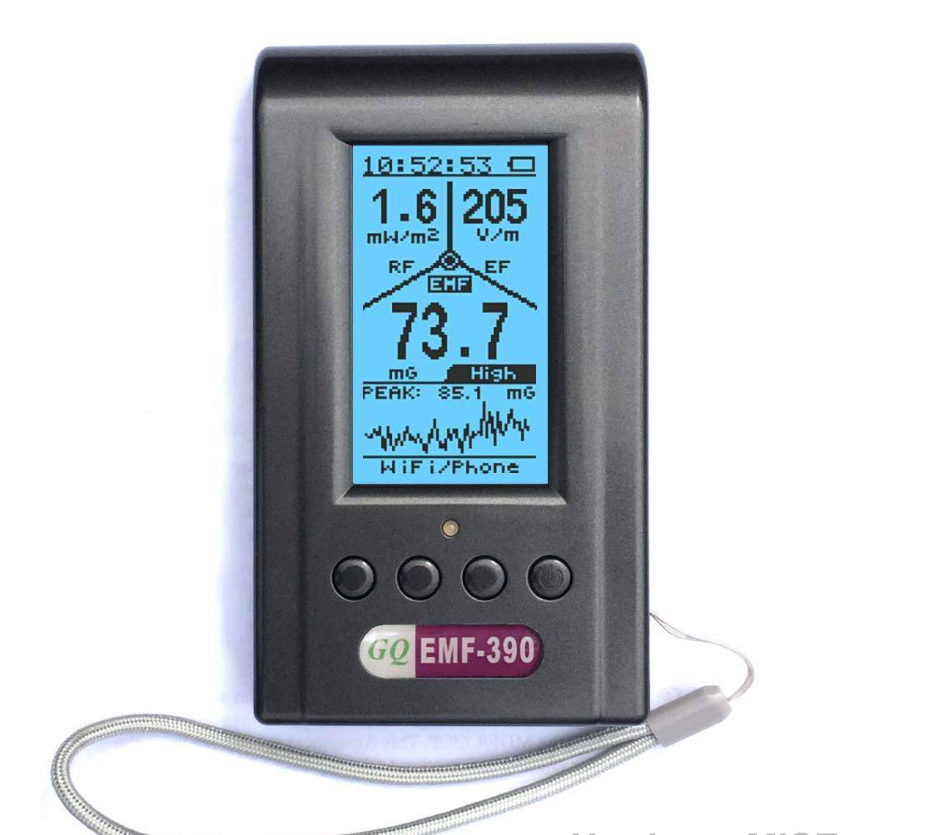 EMF METER ADVANCED GQ EMF-390 MULTI-FIELD ELECTROMAGNETIC RADIATION 3-IN-1 EMF ELF RF METER CELL TOWER SMART METER WIFI SIGNAL DETECTOR