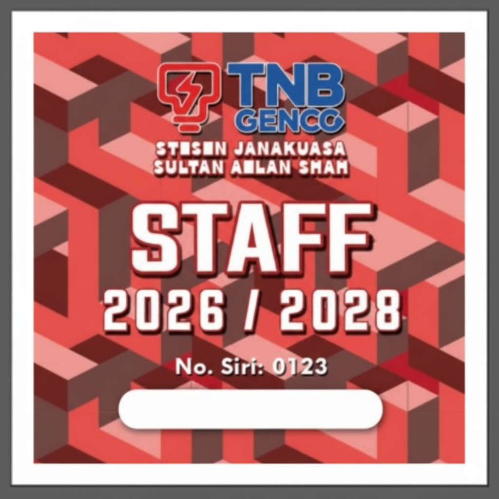 Pelekat Kenderaan STAFF ( Motorsikal )