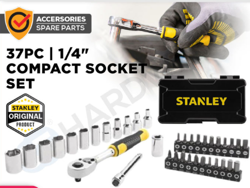 STANLEY STMT82672-0 1/4DR COMPACT SOCKET SET HANDTOOLS (37 PCS - 1/4")