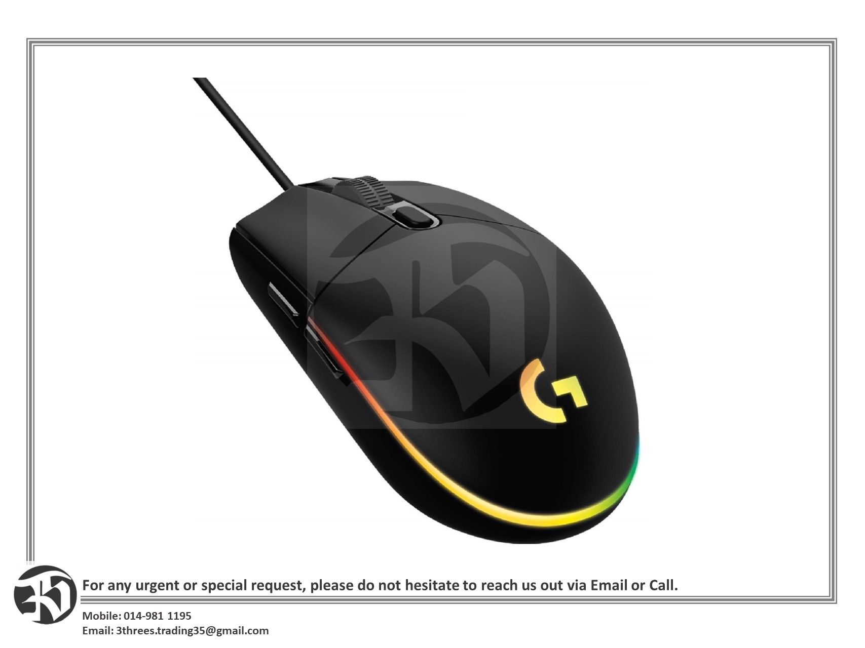 Logitech G102 Lightsync Wired USB Gaming Mouse