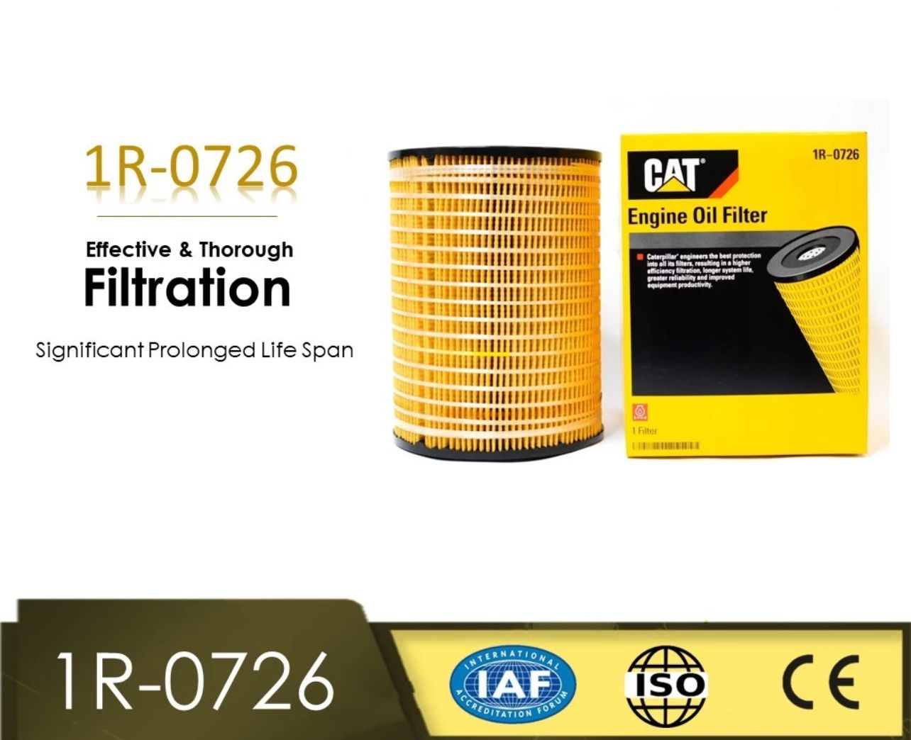 Caterpiller Caterpillar Oil Filter 1R-0726 | Lube Filter 1R0726 | 4P2839 | 7N7500 | 1R-0246 | 1R0246 | P557500 | LF3485 | CAT Filter