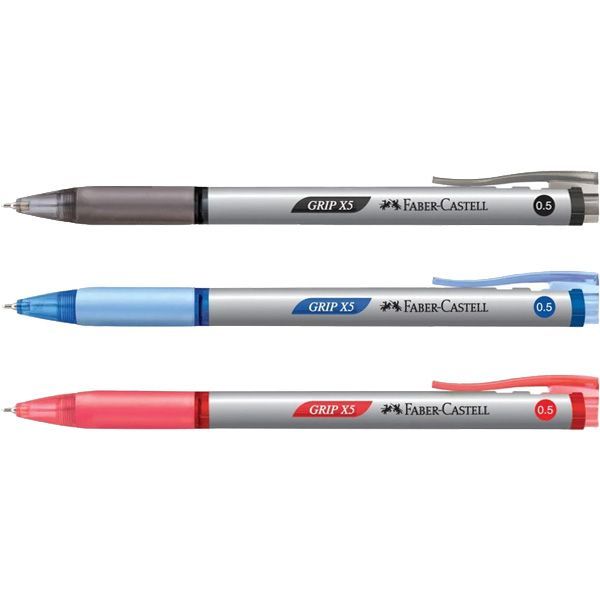 FABER CASTELL FABERCASTELL GRIP BALL PEN X5 (F) 0.5MM