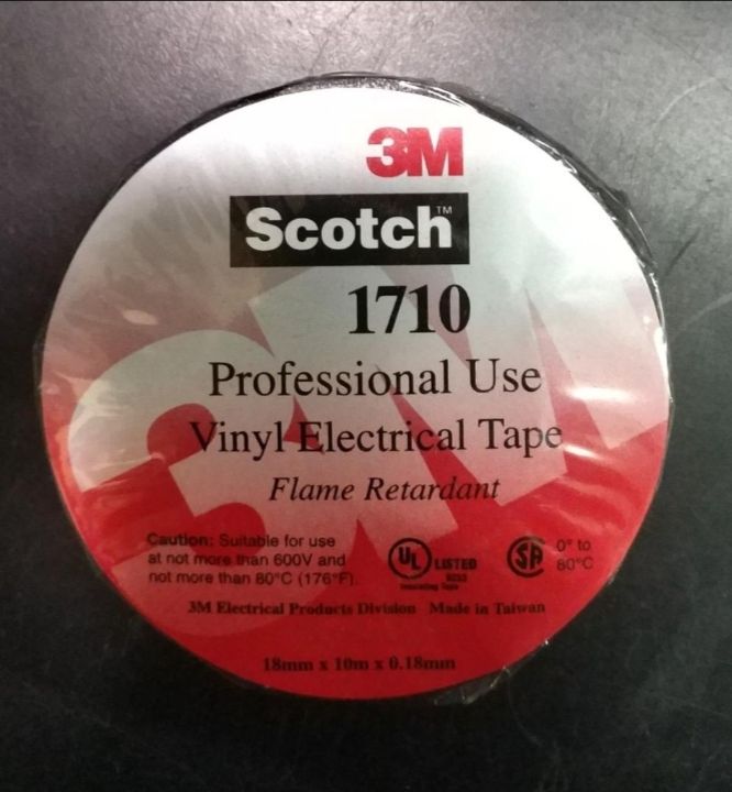3M Scotch 1710 Vinyl Electrical Tape / Black Tape - Black