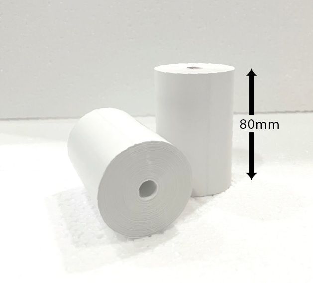 THERMAL PAPER ROLL - 80MM x 27M x 10MM - 100ROLLS/ CTN (Coreless)
