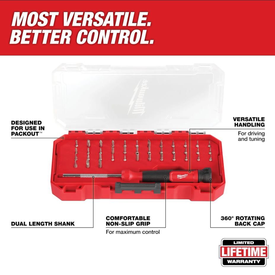 Milwaukee 39-in-1 Precision Multi-Bit Screwdriver 48-22-2935