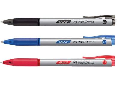 FABER-CASTELL GRIP BALL PEN (BLACK/BLUE/RED) 12pcs or 6pcs 5474 Black 0.7 12pcs PEN-548452-KK