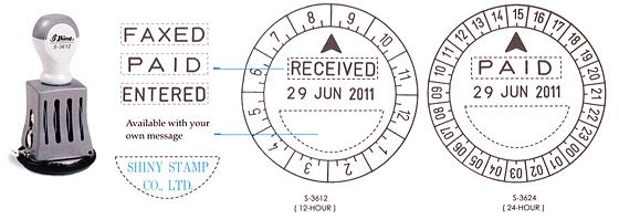 SHINY S-3612 TIME & DATE STAMP (12HRS OR 24HRS)