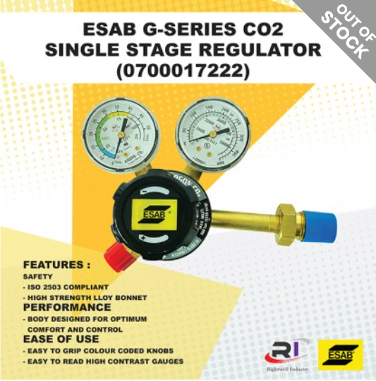 RIGHTWELL ESAB G SERIES CO2 SINGLE STAGE REGULATOR (0700017222)