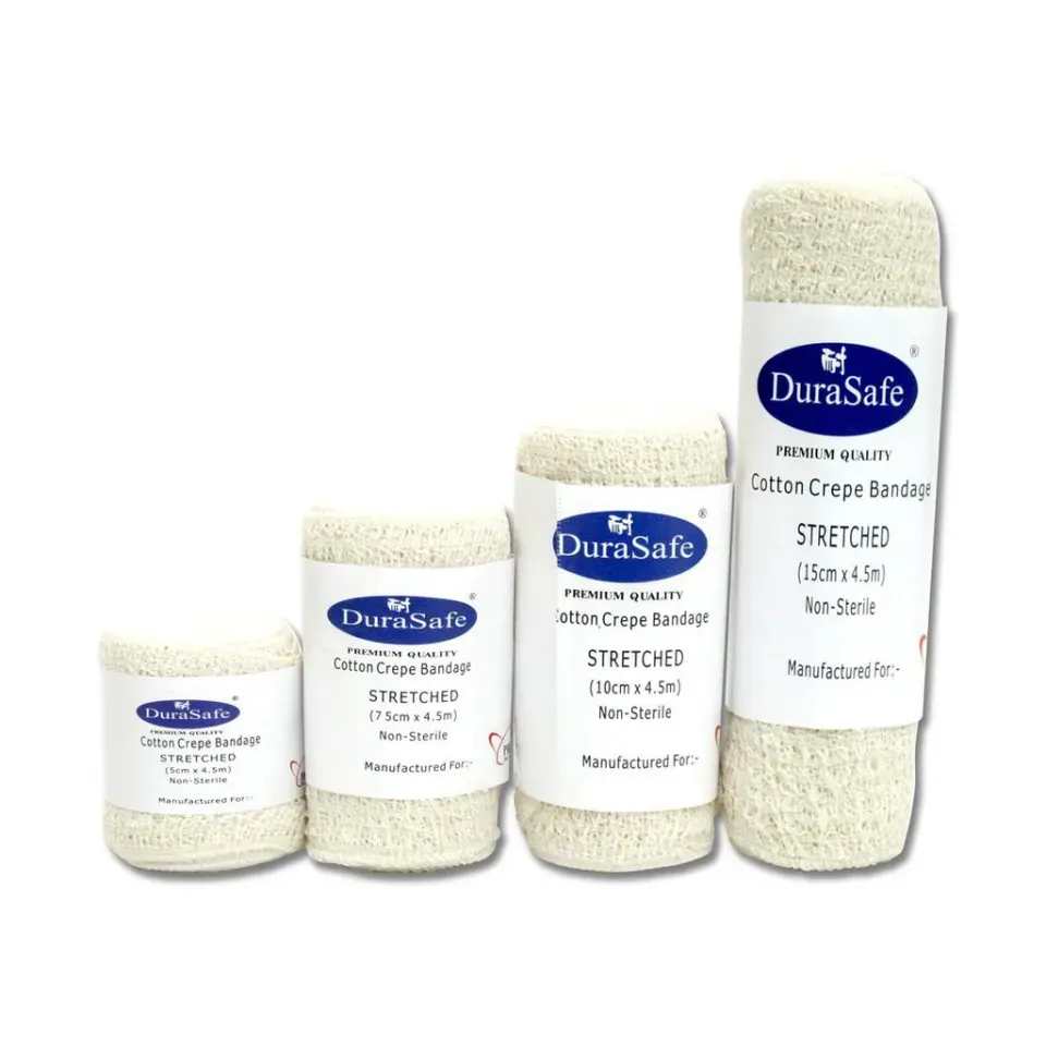 Cotton crepe bandage streched