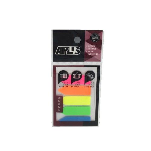APLUS Plastic Sticky Notes With Arrow 5 Colours JP44125
