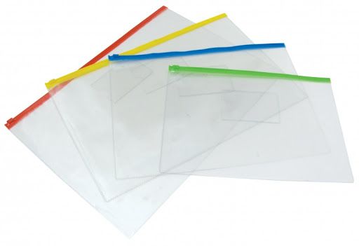 PVC ZIPPER BAG WAST FILE SIZE A4 20PCS/PAC