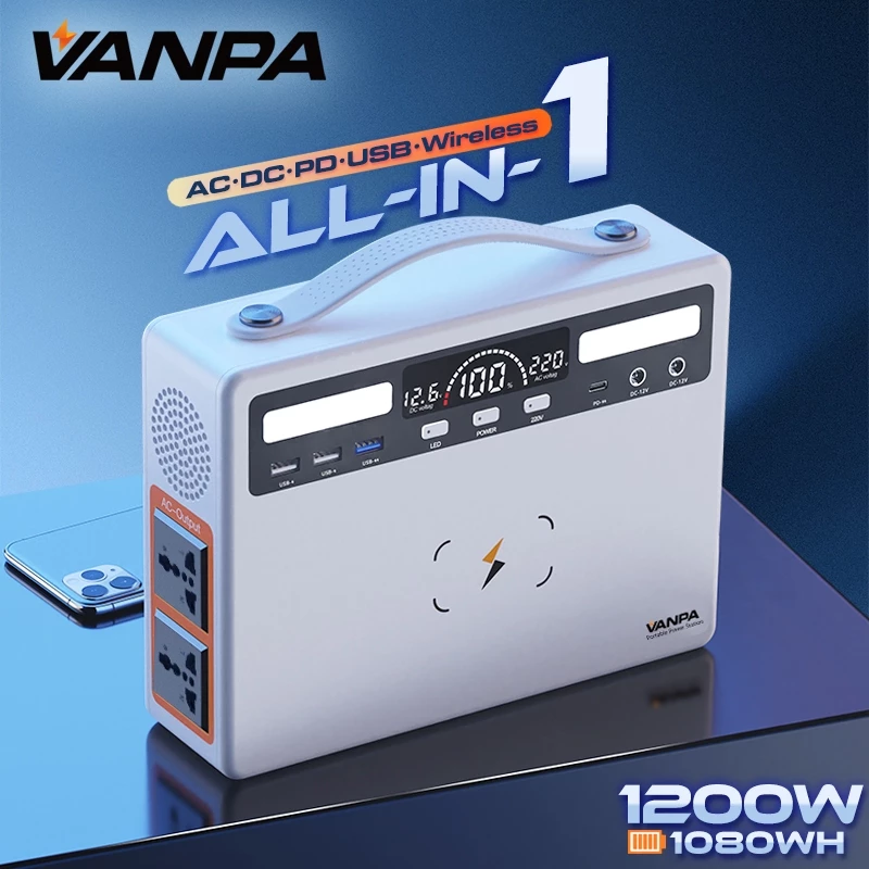 VANPA Portable Power Station 400W/700W/1200W AC 220V