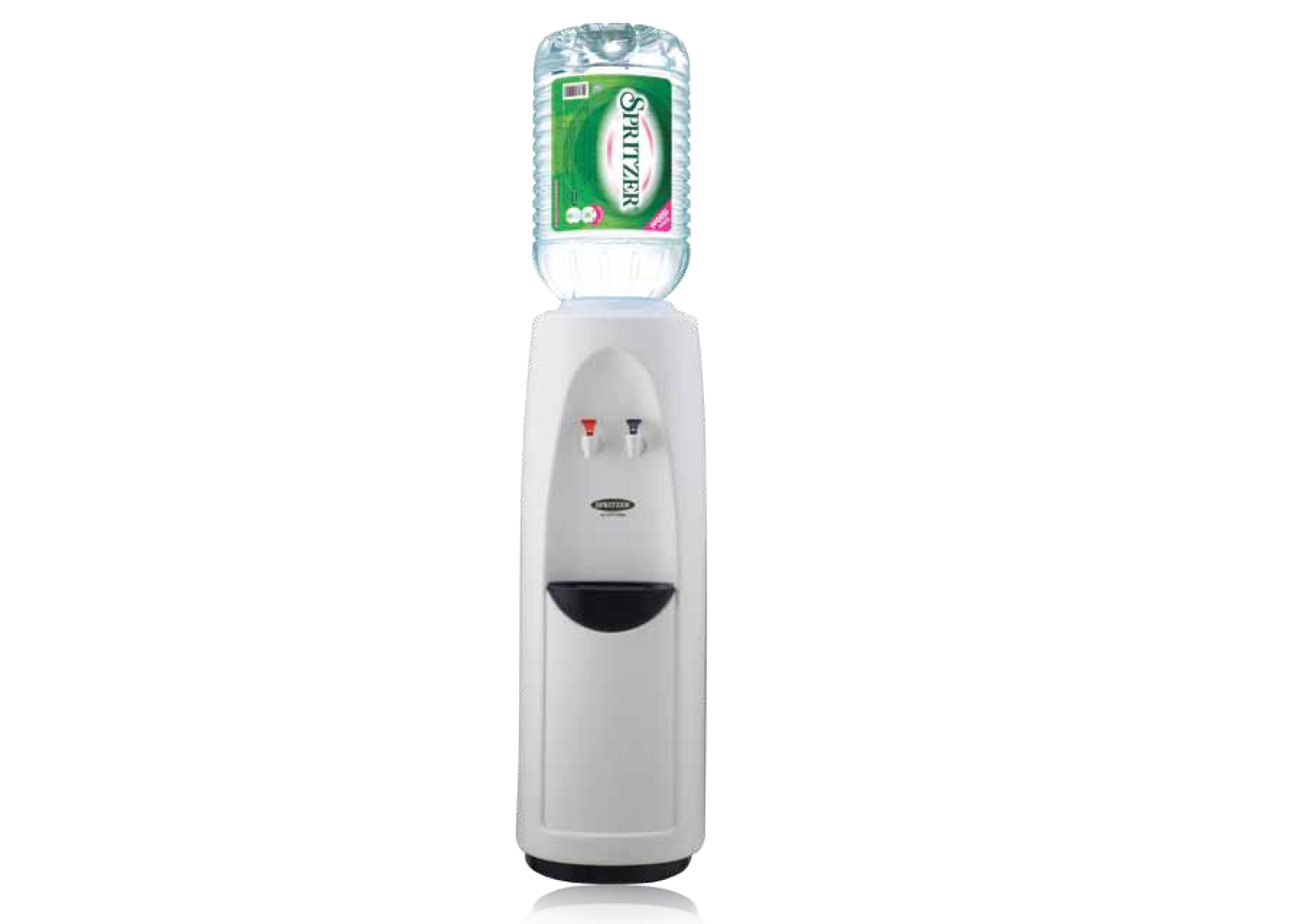 HOT & COLD STANDING DISPENSER C/W 5 CARTONS OF SPRITZER NMW 9.5L X 2 BOTTLES