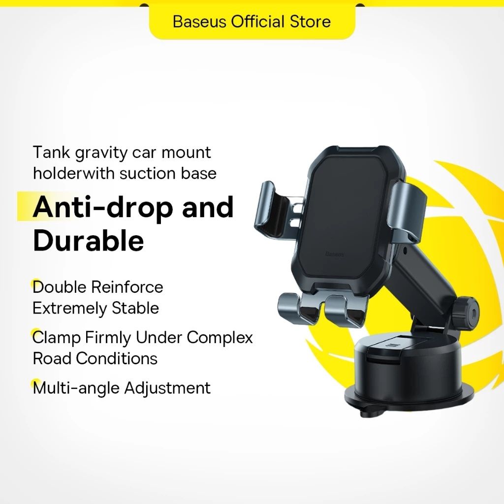 Baseus Gravity Car Holder Stand for Mobile Phone 360° With Strong Suction (4.7-6.5")