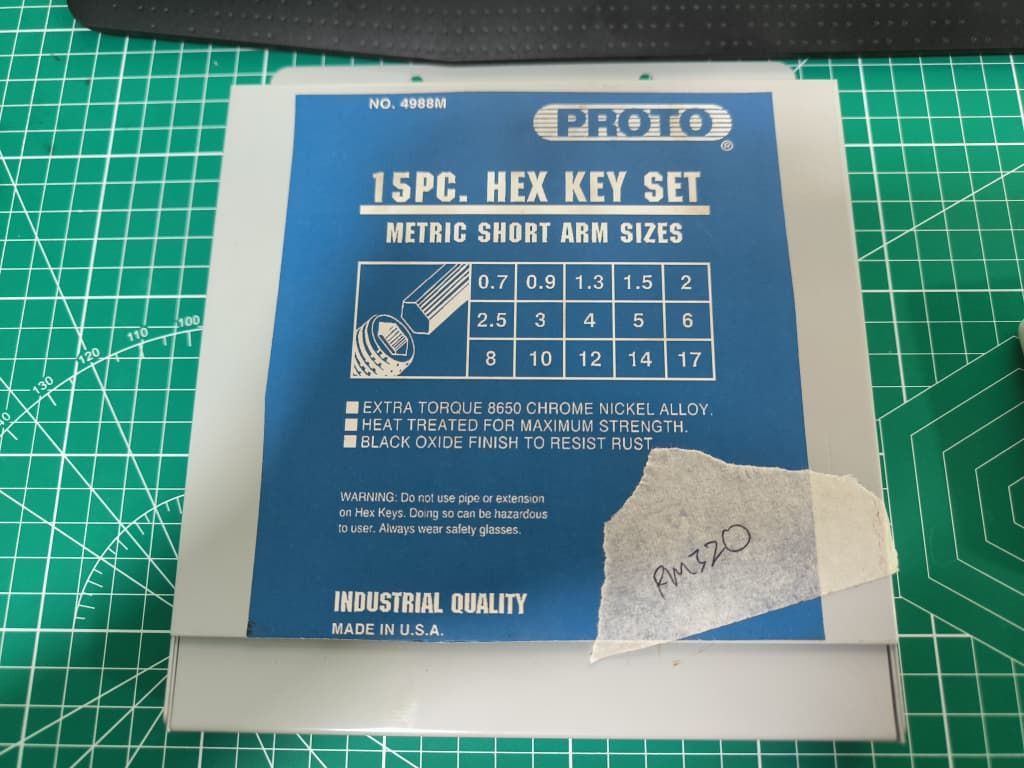 HEX KEY 15pc. SET METRIC SHORT ARM SIZES