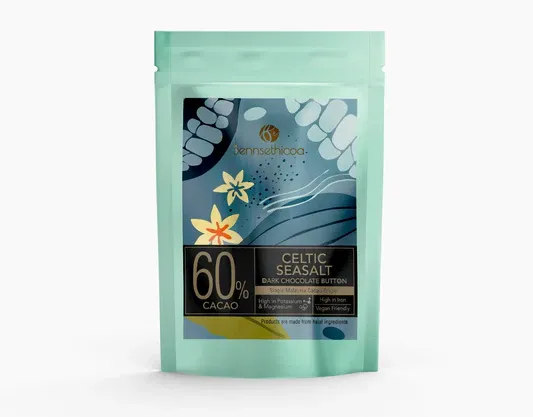 Benns Ethicoa 60% Celtic Seasalt Vagan Dark Chocolate 86G 
