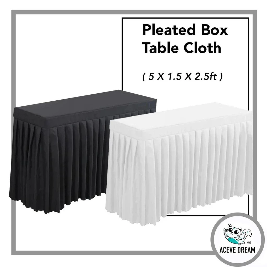 5FT Pleated Box Table Cover Skirting