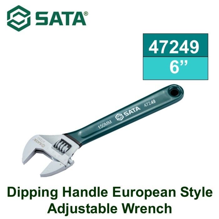 Sata DIP HANDLE EURO STYLE ADJ. WRENCH 6”