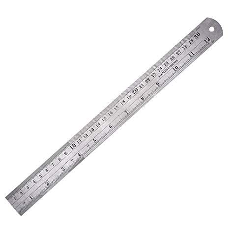 Stainless Steel Ruler 12"