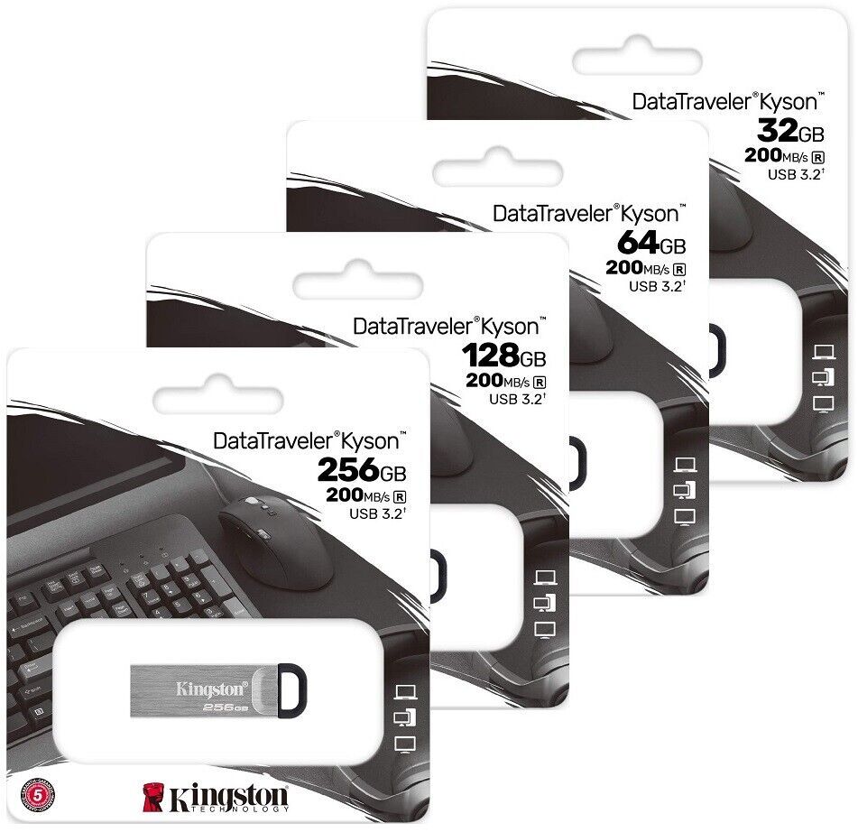 Kingston DataTraveler Kyson DTKN USB 3.2 Pendrive Flash Drive (32GB/64GB/128GB/256GB)