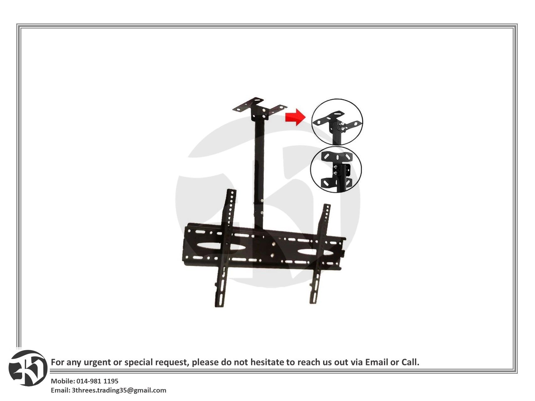 Ceiling Mount TV Adjustable Bracket 32"~70"