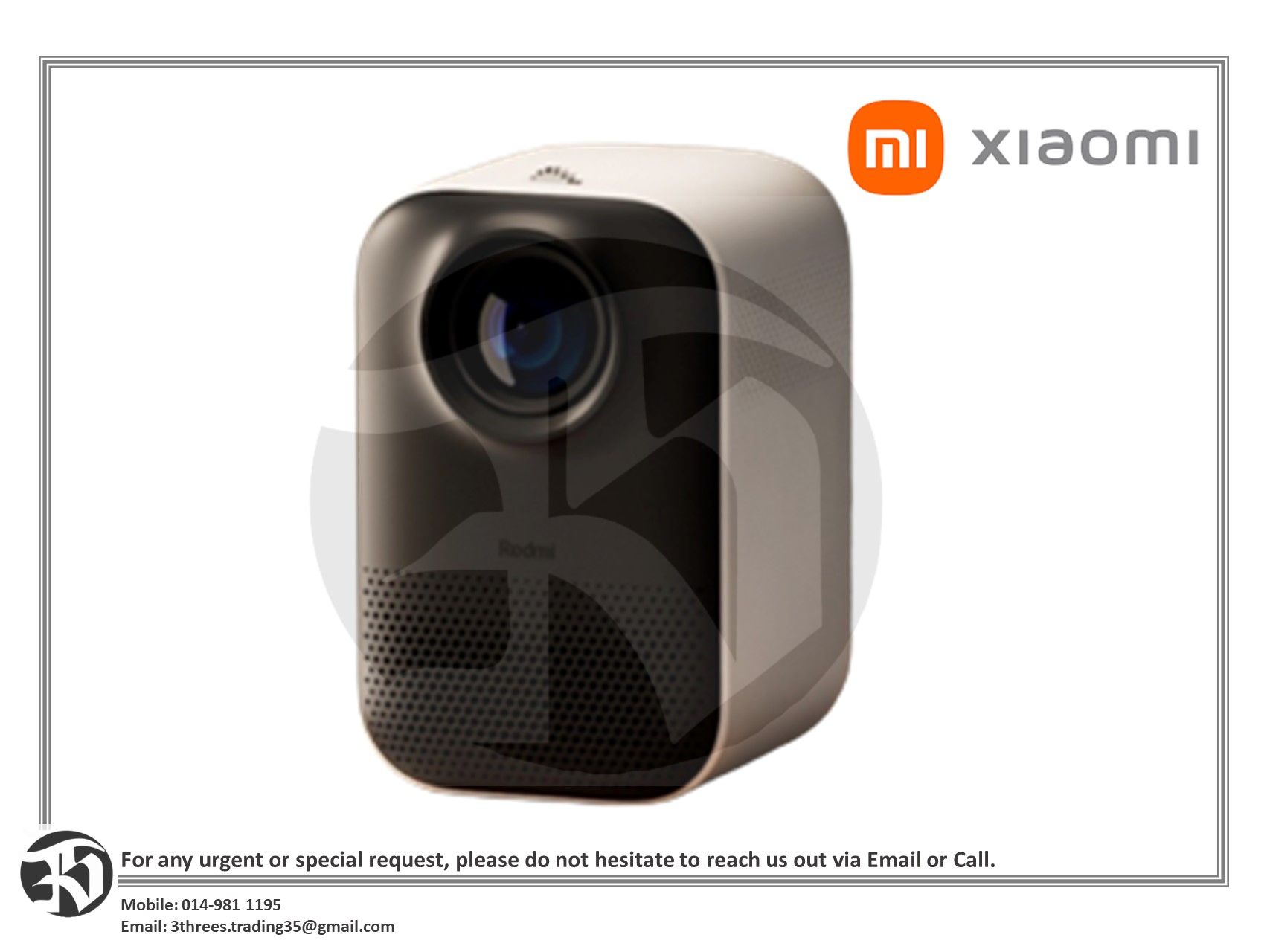 XIAO MI (REDMI)-Projector 1080P 150ANSI Brightness 5GHz WiFi