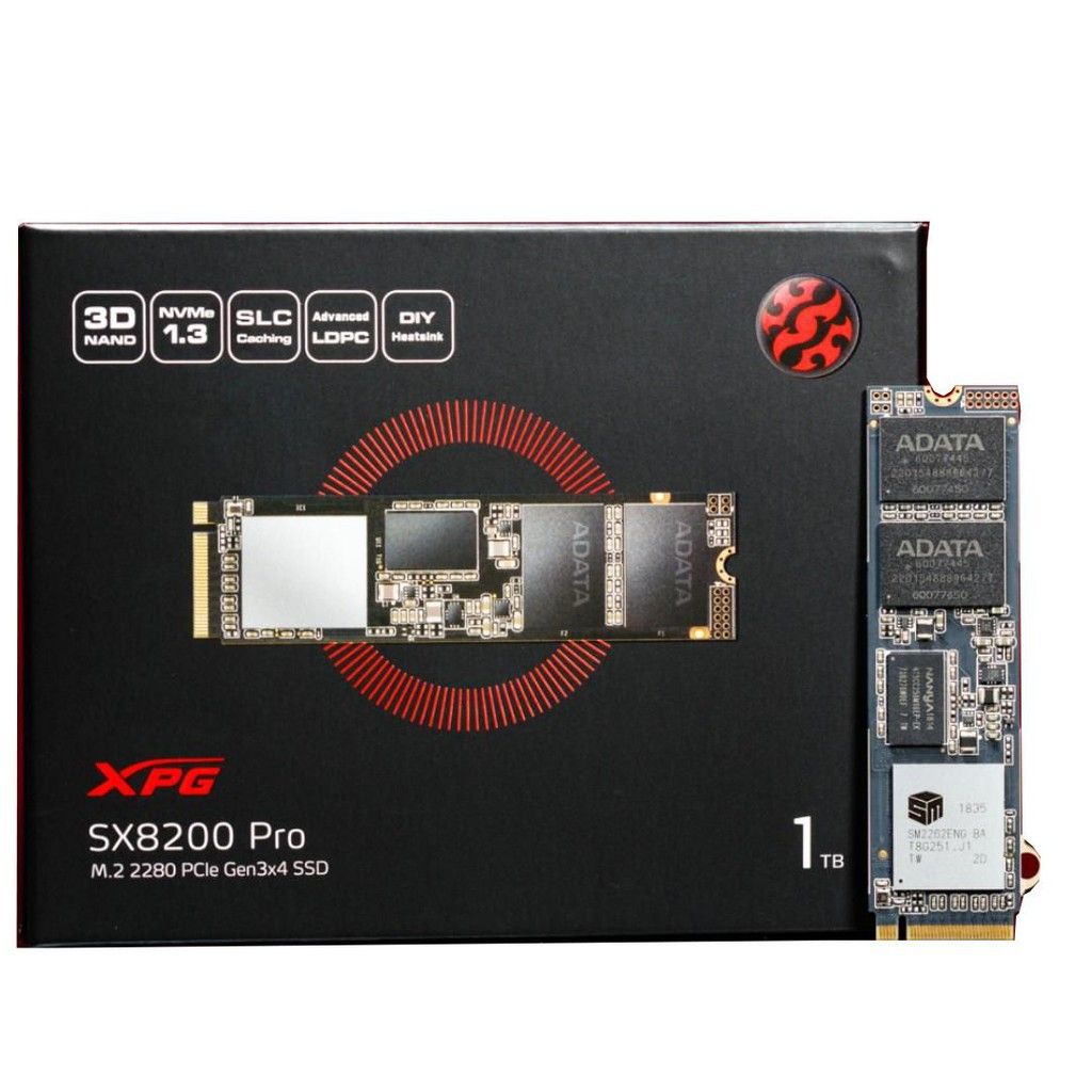 Adata XPG SX8200 Pro 1TB M.2 2280 NVMe Internal SSD, 3D NAND, R:3500MB/s