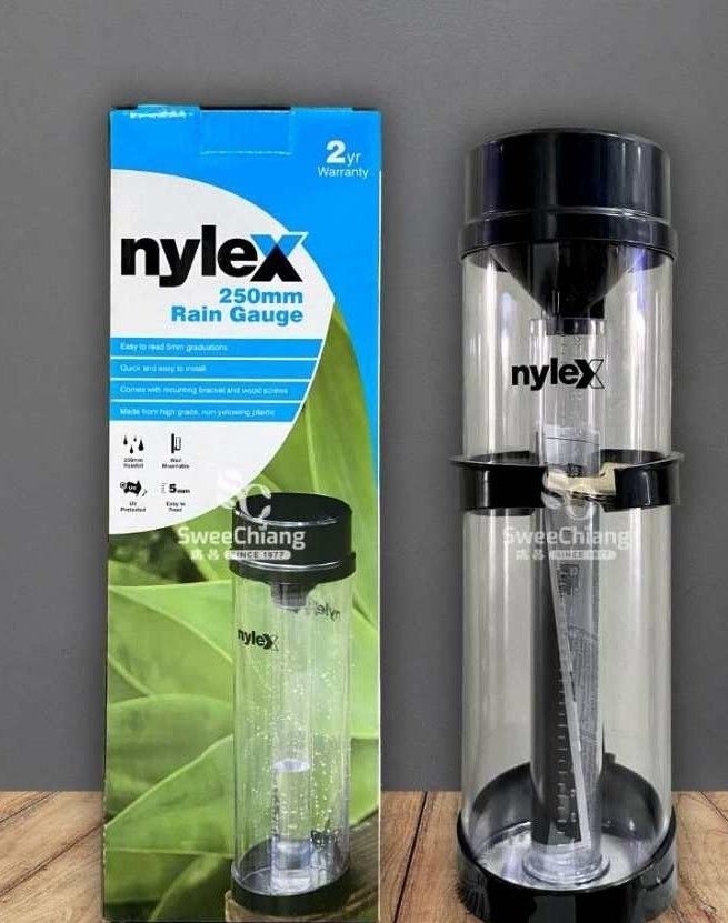 Nylex Rain Gauge 1000 (250mm) - Rainfall measuring tool with UV Protection/ Penyukat Hujan