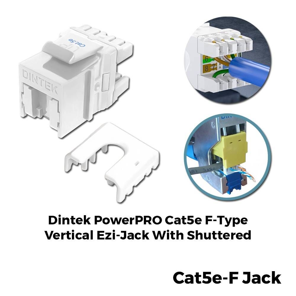 DINTEK CAT5E / CAT6 EZI-JACK UNSHIELDED KEYSTONE (CAT5E-F JACK )