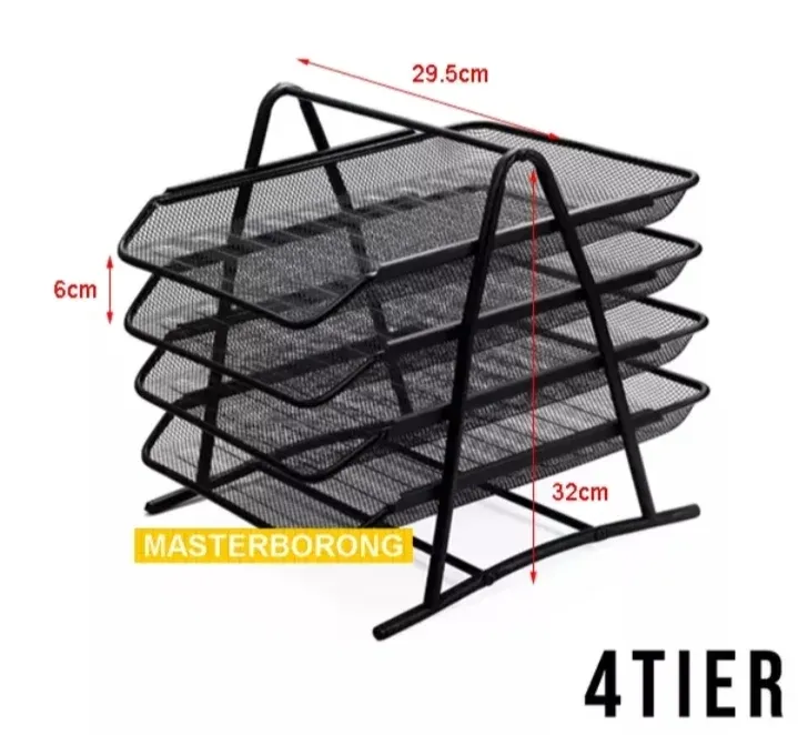 OCHA 2, 3 & 4 -Tier Wire Mesh Document Tray