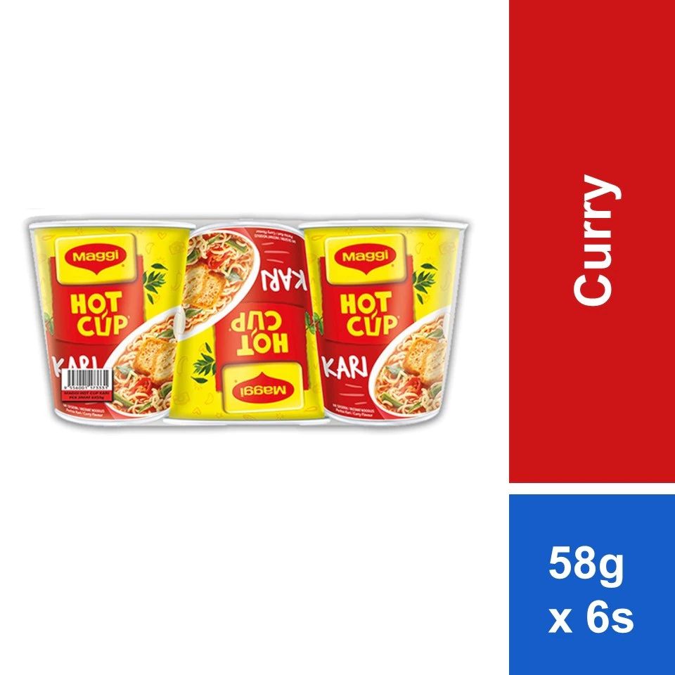 Maggi Hot Cup Kari/Tomyam/Ayam/Asam Laksa