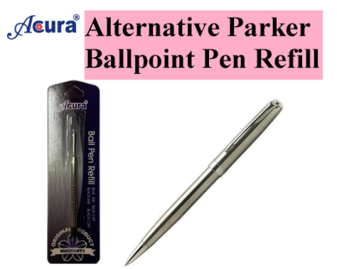 Ballpoint Pen Refill (Alternative Parker and Rotring Refill) BLACK BLUE