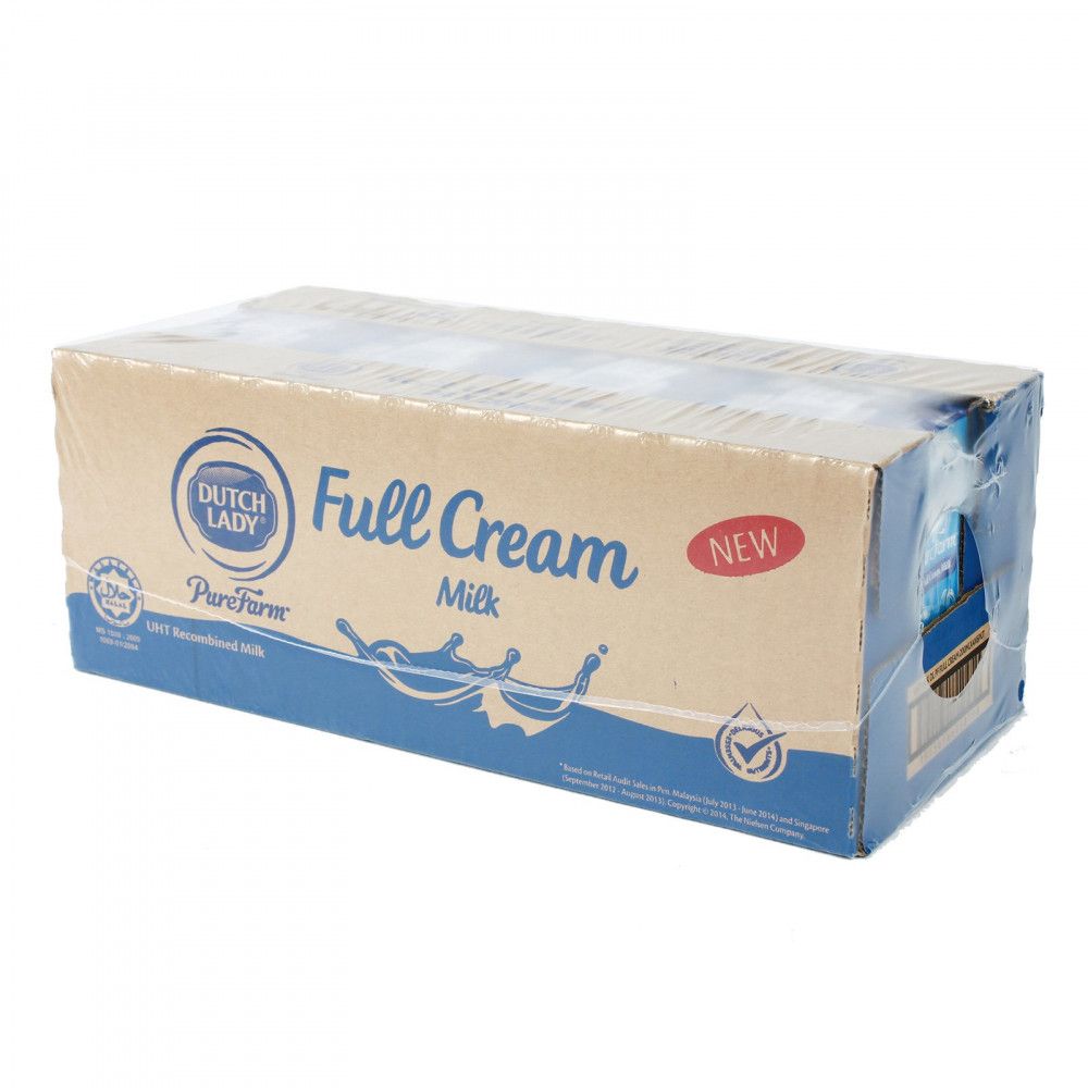 Dutch Lady Pure Farm Full Cream Milk carton 24 x 200ml