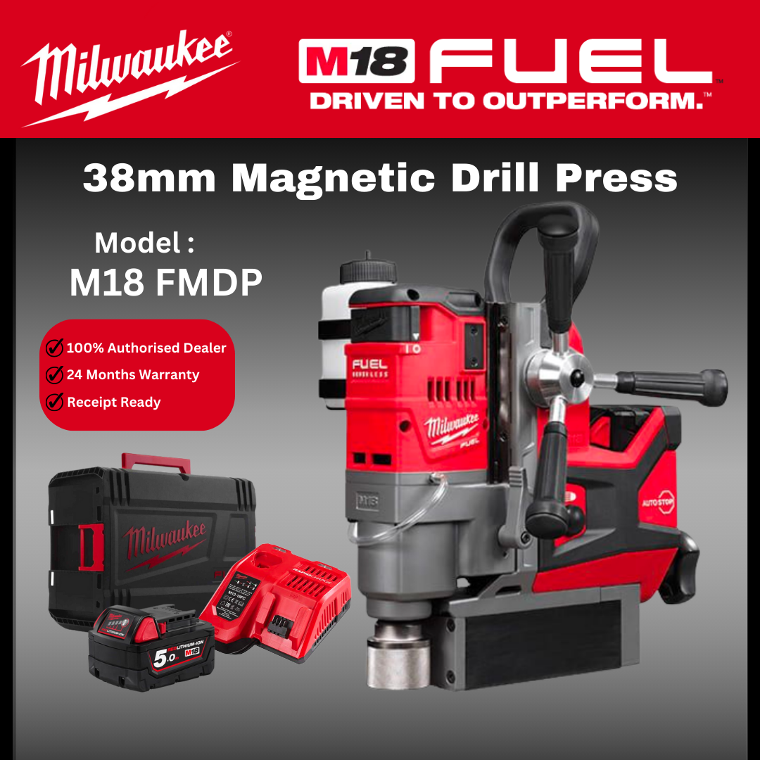 Milwaukee M18 38mm Magnetic Drilling Press / FMDP / Milwaukee Drilling Machine / Metal Hole Drilling / Metal Drill / Pipe Drilling / MILWAUKEE DRILL
