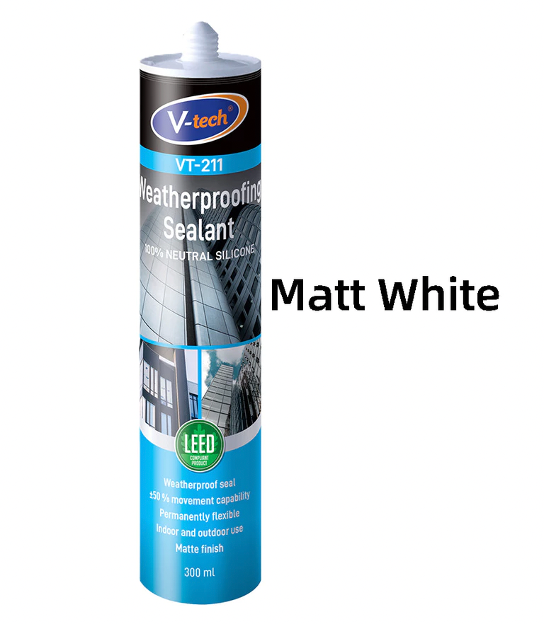 V-TECH VT-211 weatherproofing sealant 300ml l VTECH VT211 l V-tech VT 211 silicone l Neutral Silicone Sealant