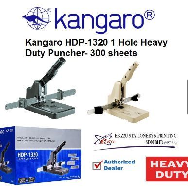 Kangaro HDP-1320 1 Hole Heavy Duty Puncher- 300 sheets (HDP 1320, penumbuk 1 lubang, puncher paper, 1 Hole Puncher)