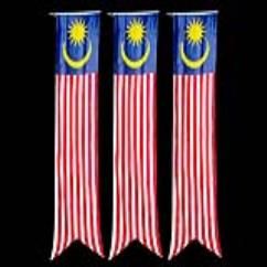 Malaysia Flag 2' x 8' 60cmx240cm Vertical with V End