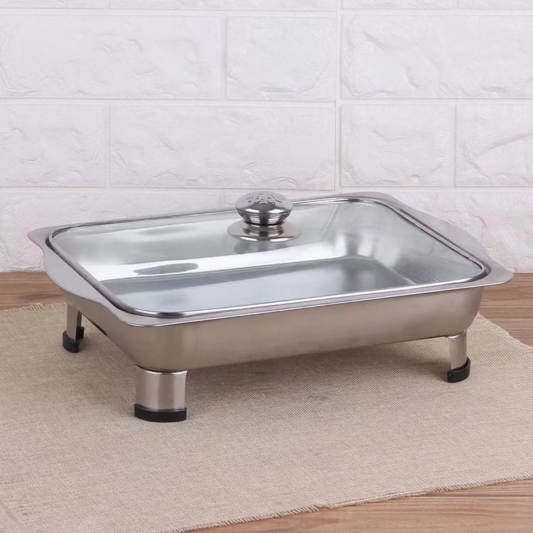 Stainless Steel Buffet Tray Serving L35xW27cm