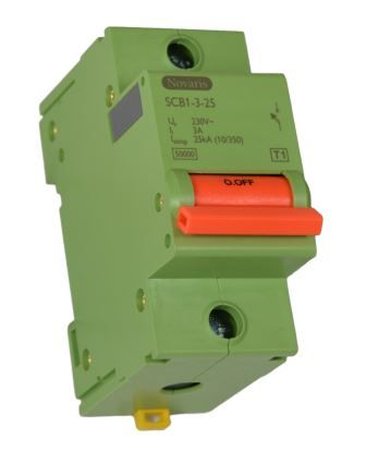 1 Phase 3 Amp 25kA 10/350 Circuit Breaker for products over 100kA SCB1-3-25